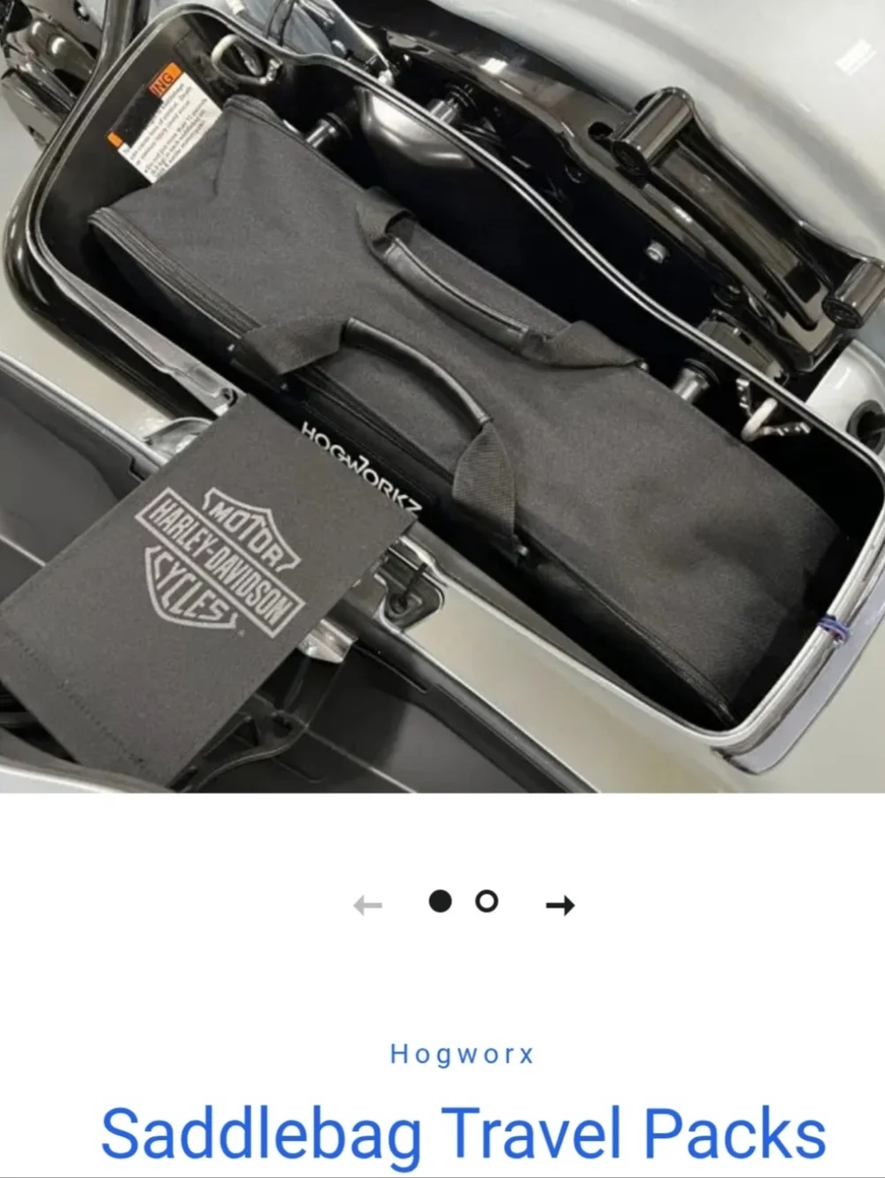 Harley Davidson Saddle Bag Black Men's Duffel Bag - Classic Travel Holdall